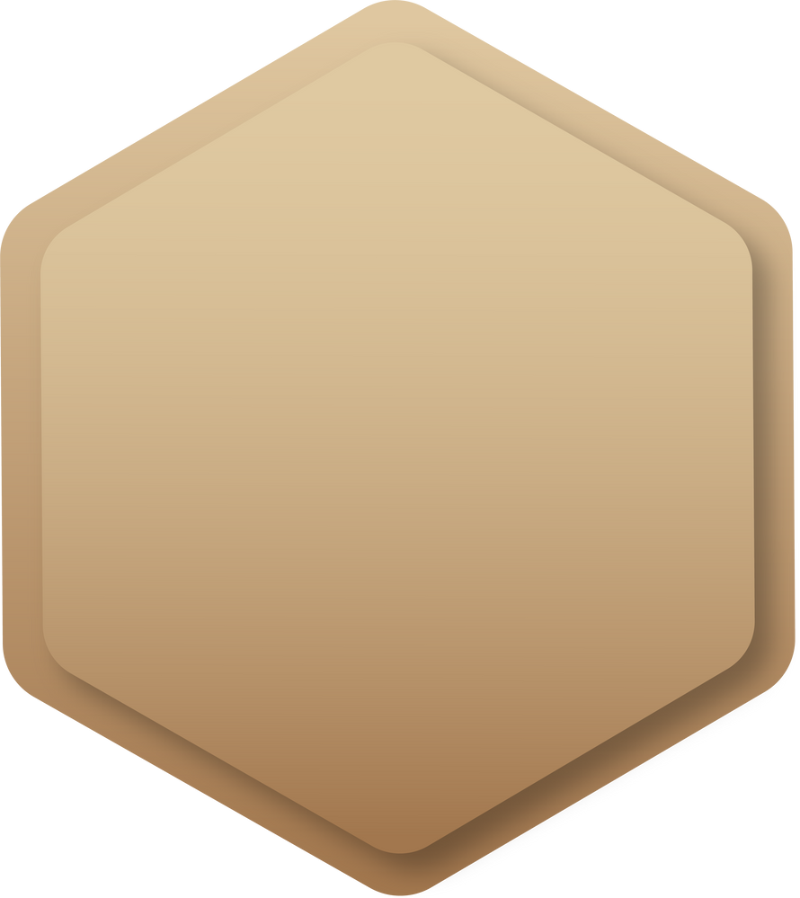 Gold hexagon